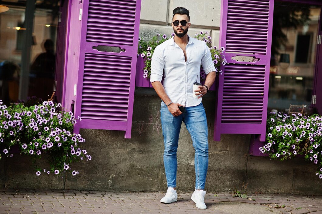 stylish-tall-arabian-man-model-white-shirt-jeans-sunglasses-posed-street-city-beard-attractive-arab-guy-with-cup-coffee-against-purple-windows_627829-2654